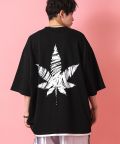 a.p.o.v. -ankoROCK's select- バリエーショングラフィックオーバーサイズTシャツ / メンズ レディース 柄 プリント カットソー ビッグシルエット/L