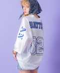 【期間限定 5％OFF】 a.p.o.v. -ankoROCK's select- レイヤーナンバリング＆フェルトロゴワッペンメッシュフットボールシャツ/ホワイト