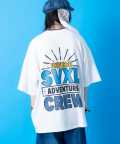 a.p.o.v.  バックグラフィックビッグプリントシガレットポケットTシャツ/ホワイト