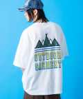 a.p.o.v.  パラコードデザインリバースポケットバックビッグプリントオーバーサイズTシャツ/ホワイト