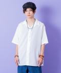 a.p.o.v.  比翼開襟オーバーサイズシャツ/ホワイト