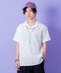 a.p.o.v.  スキッパーポリブラウスポロシャツ/ホワイト