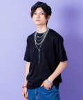 【期間限定 5％OFF】 a.p.o.v. -ankoROCK's select- ニットTシャツ/ブラック