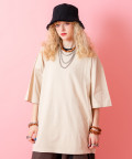 a.p.o.v. -ankoROCK's select- クロスネックオーバーサイズTシャツ/ベージュ