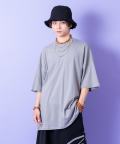a.p.o.v.  ワンウォッシュコットンオーバーサイズTシャツ/チャコールグレー