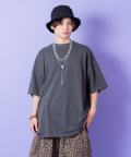 a.p.o.v.  ピグメントコットンオーバーサイズTシャツ/チャコール