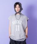 a.p.o.v. -ankoROCK's select- ナンバリングプリントピグメントオーバーサイズノースリーブ/グレー