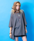 a.p.o.v. -ankoROCK's select- オーバーサイズライトスウェットポンチョTシャツ/チャコール