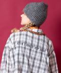 a.p.o.v. ストリートフォントバック刺繍オーバーサイズシワ加工コットンガーゼチェックシャツ/ホワイト