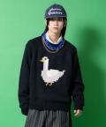 a.p.o.v. ガチョウニットセーター/ブラック