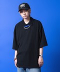 a.p.o.v. オーバーサイズリブジャージーポロシャツ/ブラック
