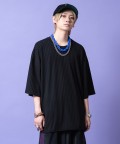 a.p.o.v. オーバーサイズラウンドネックTシャツ/ブラック