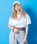a.p.o.v. 短丈ルーズTシャツ/ホワイト