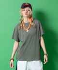 a.p.o.v. 短丈ルーズTシャツ/カーキ