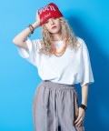a.p.o.v. 短丈バランスオーバーサイズTシャツ/ホワイト