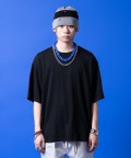 a.p.o.v. 短丈バランスオーバーサイズTシャツ/ブラック