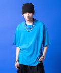 a.p.o.v. 短丈バランスオーバーサイズTシャツ/コバルトブルー