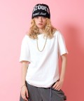 a.p.o.v. クロップド丈ダメージTシャツ/ホワイト