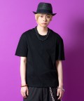 a.p.o.v. クロップド丈ダメージTシャツ/ブラック