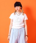 a.p.o.v. クロップド丈ラグランY2KプリントTシャツ(レディース)/ホワイト