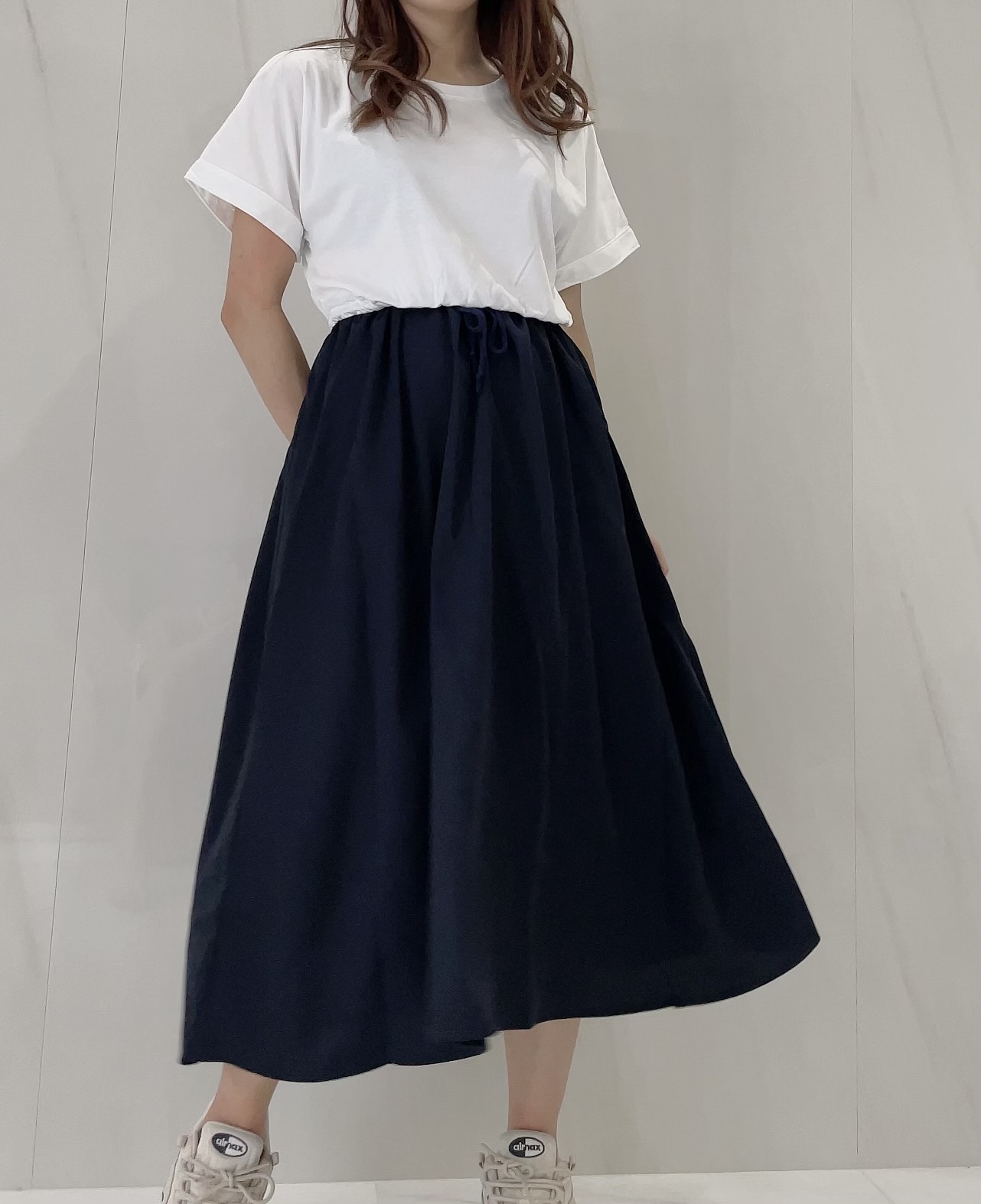 【selva secreta】CASUAL DRESS(white×navy)