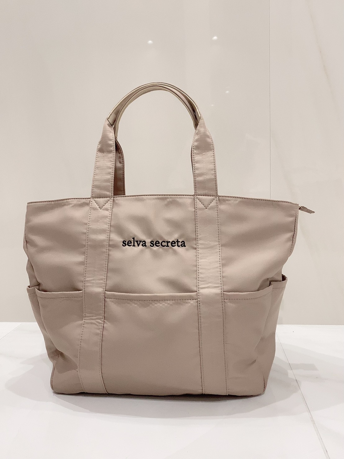 【selva secreta】useful TOTE BAG(light-beige)
