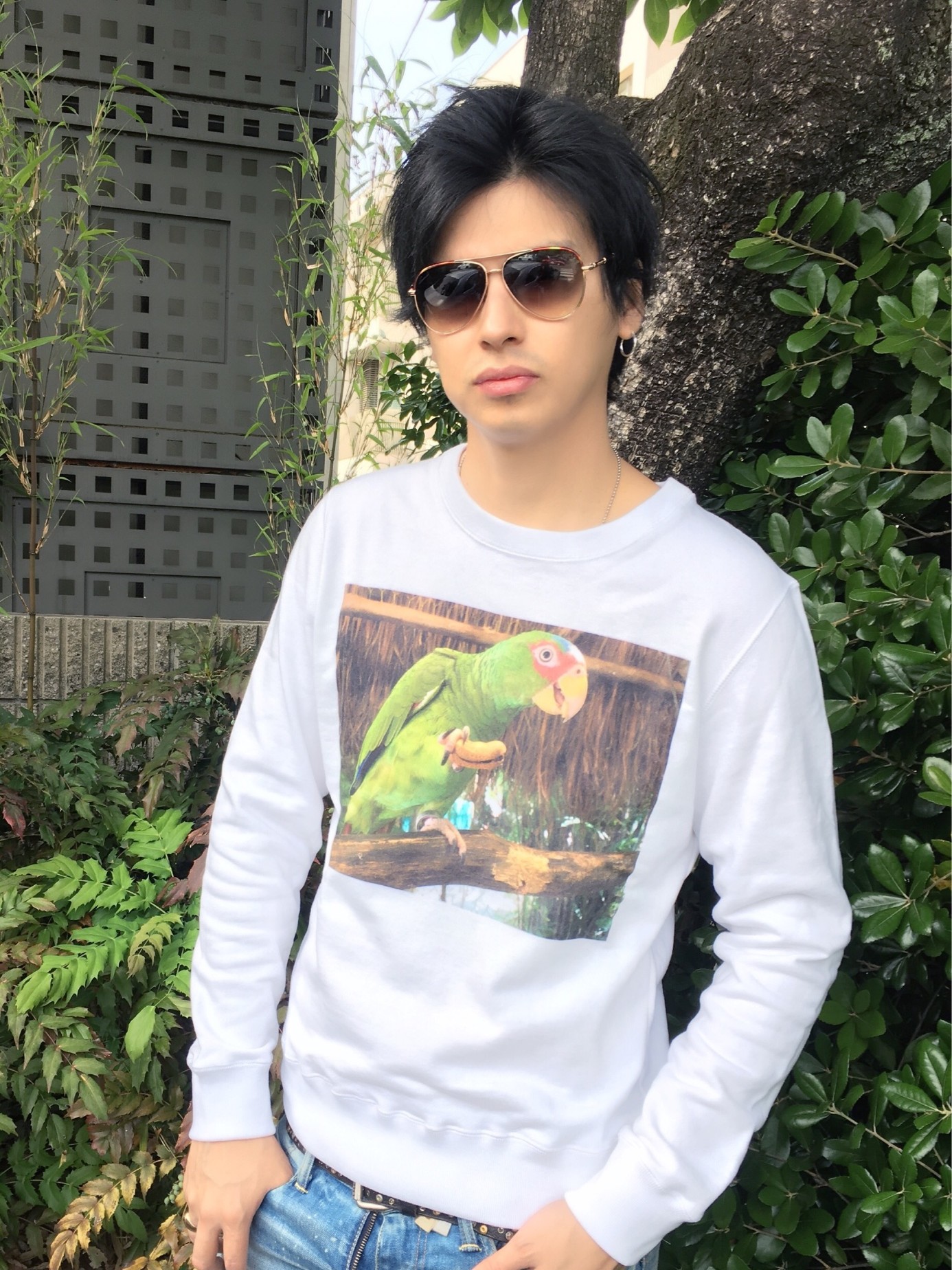 【ANTIMINSS】 CANCUN BIRD SWEAT(white)