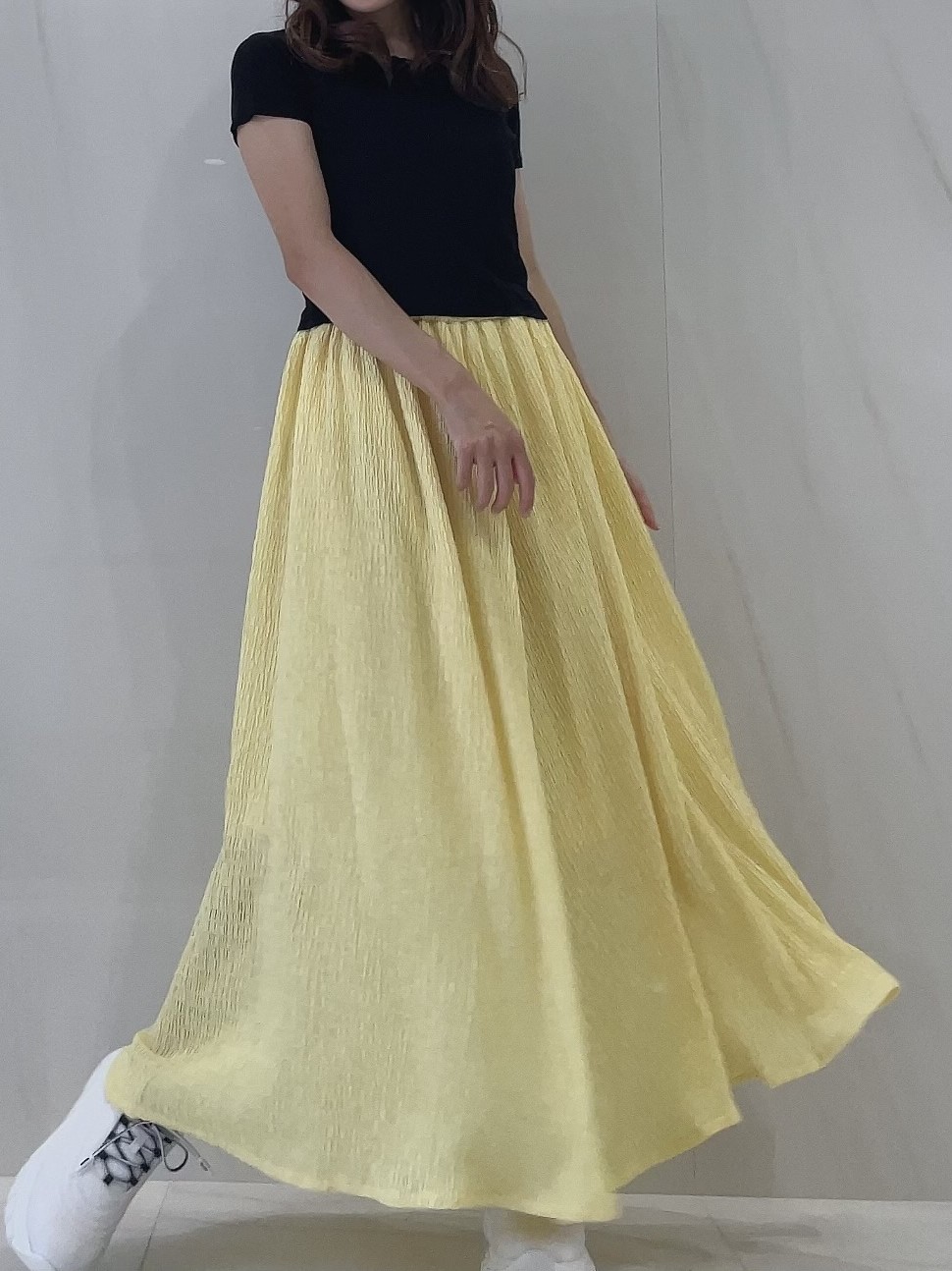 【selva secreta】WAFFLE SKIRT (yellow)