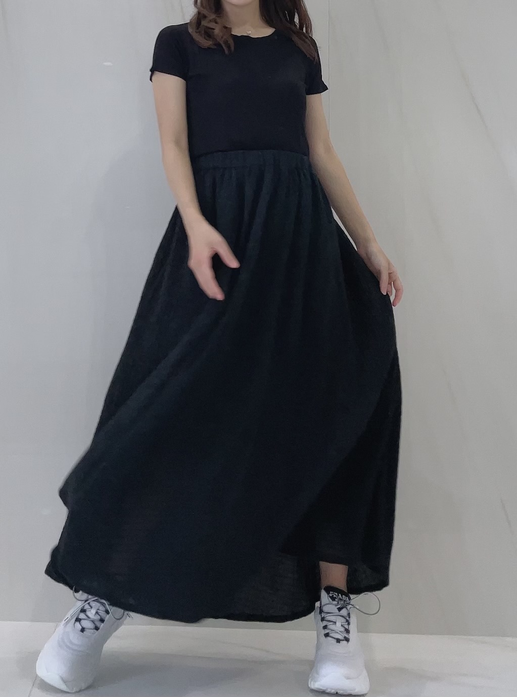 【selva secreta】WAFFLE SKIRT (black)