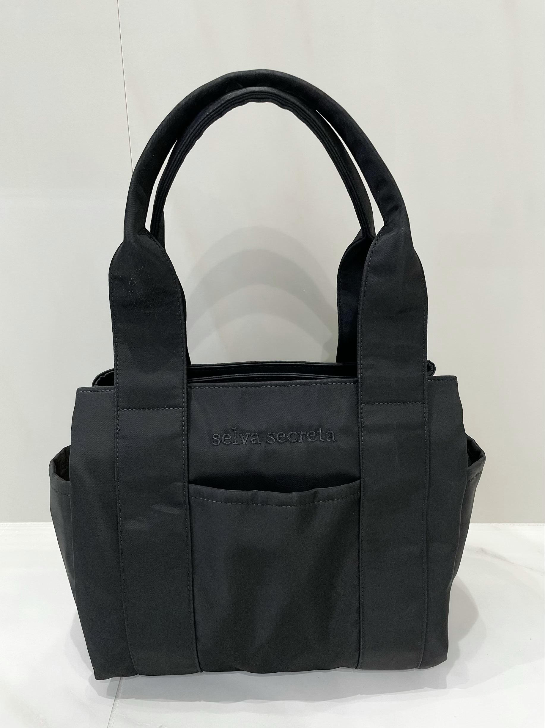 【selva secreta】3-layer TOTE BAG(black×gold-zip)