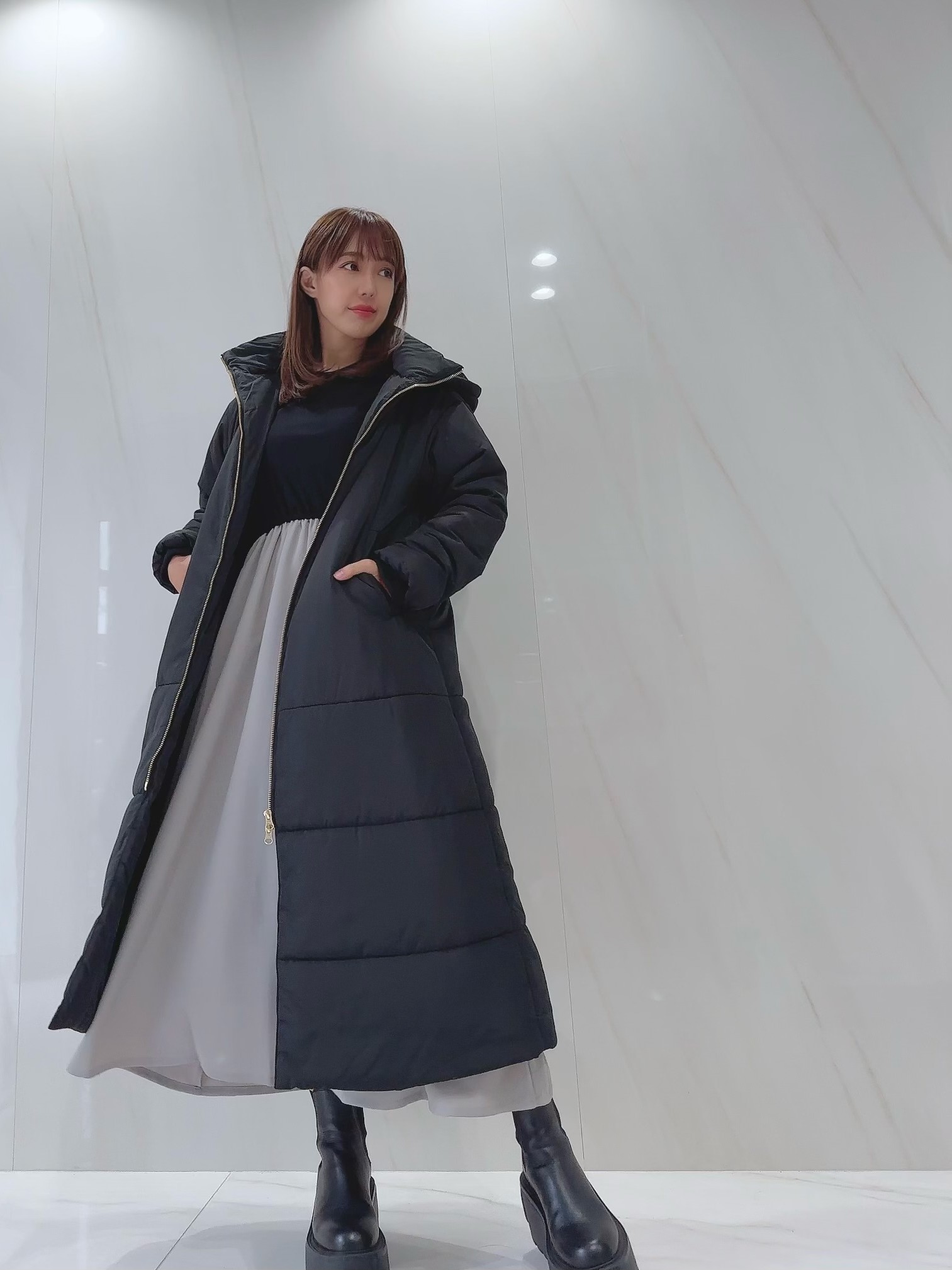 【selva secreta】A line BENCH COAT(black)