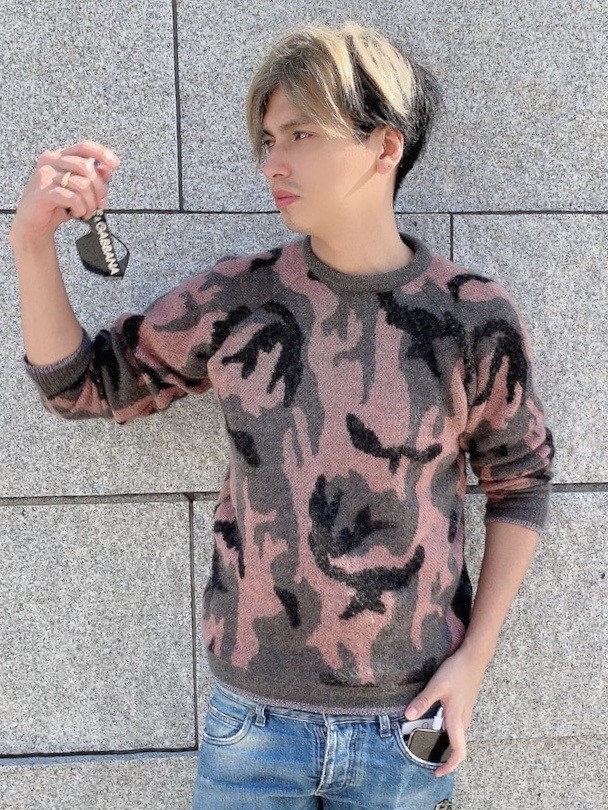 【selva secreta】MEN'S CAMOUFLAGE KNIT