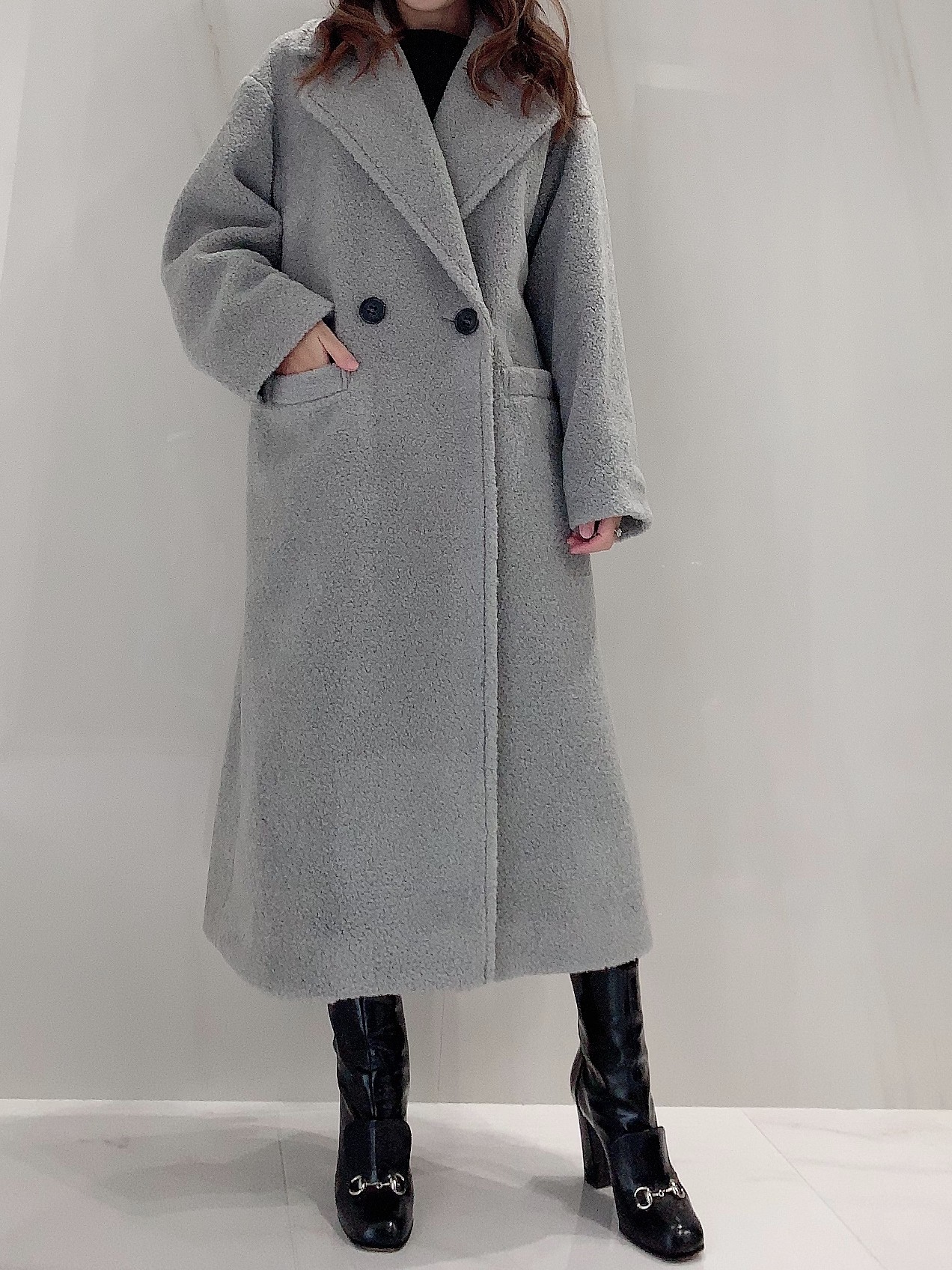 【selva secreta】Teddy bear BOA COAT(gray)