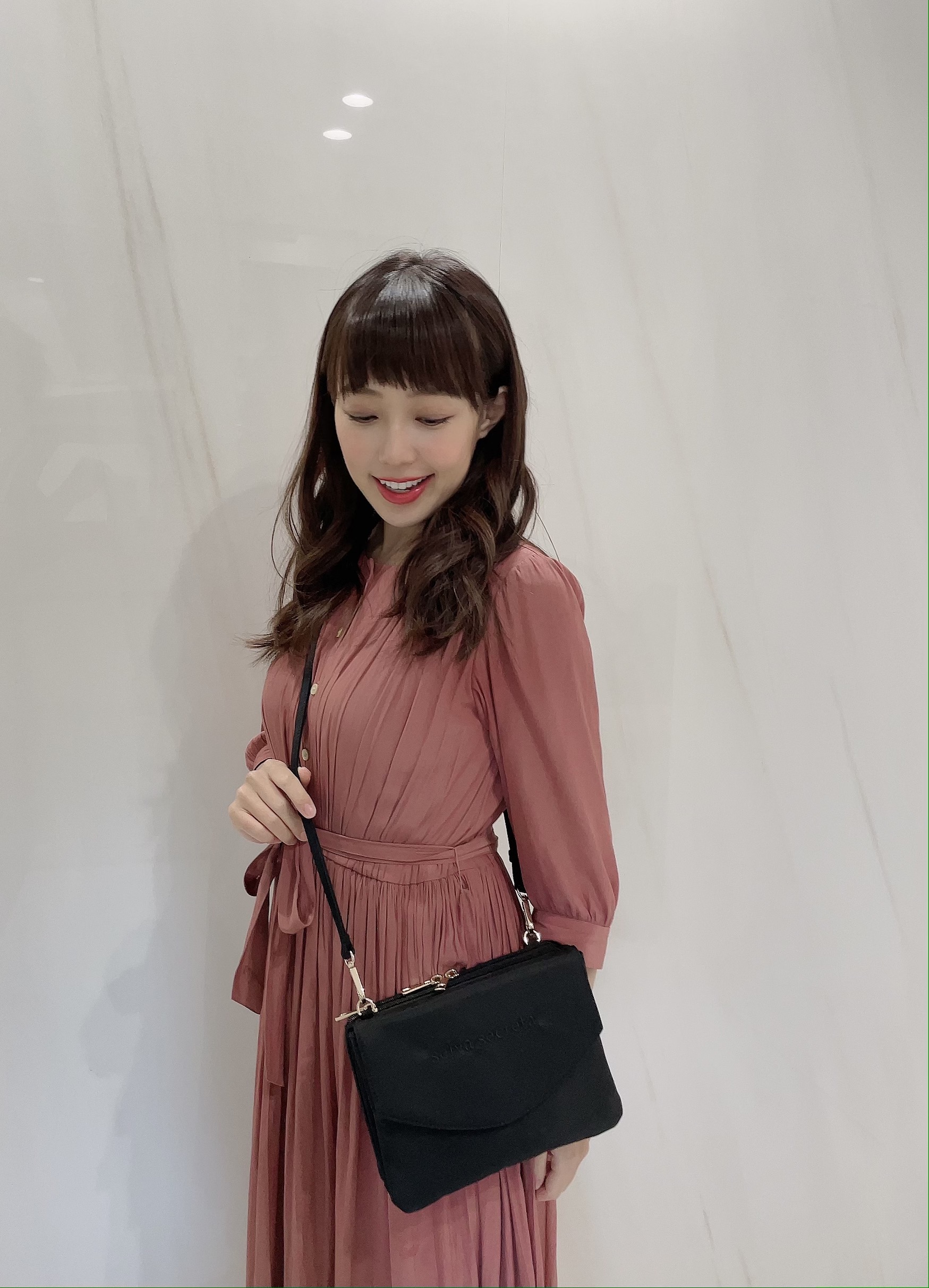 【selva secreta】3-layer Wallet BAG(black×black)