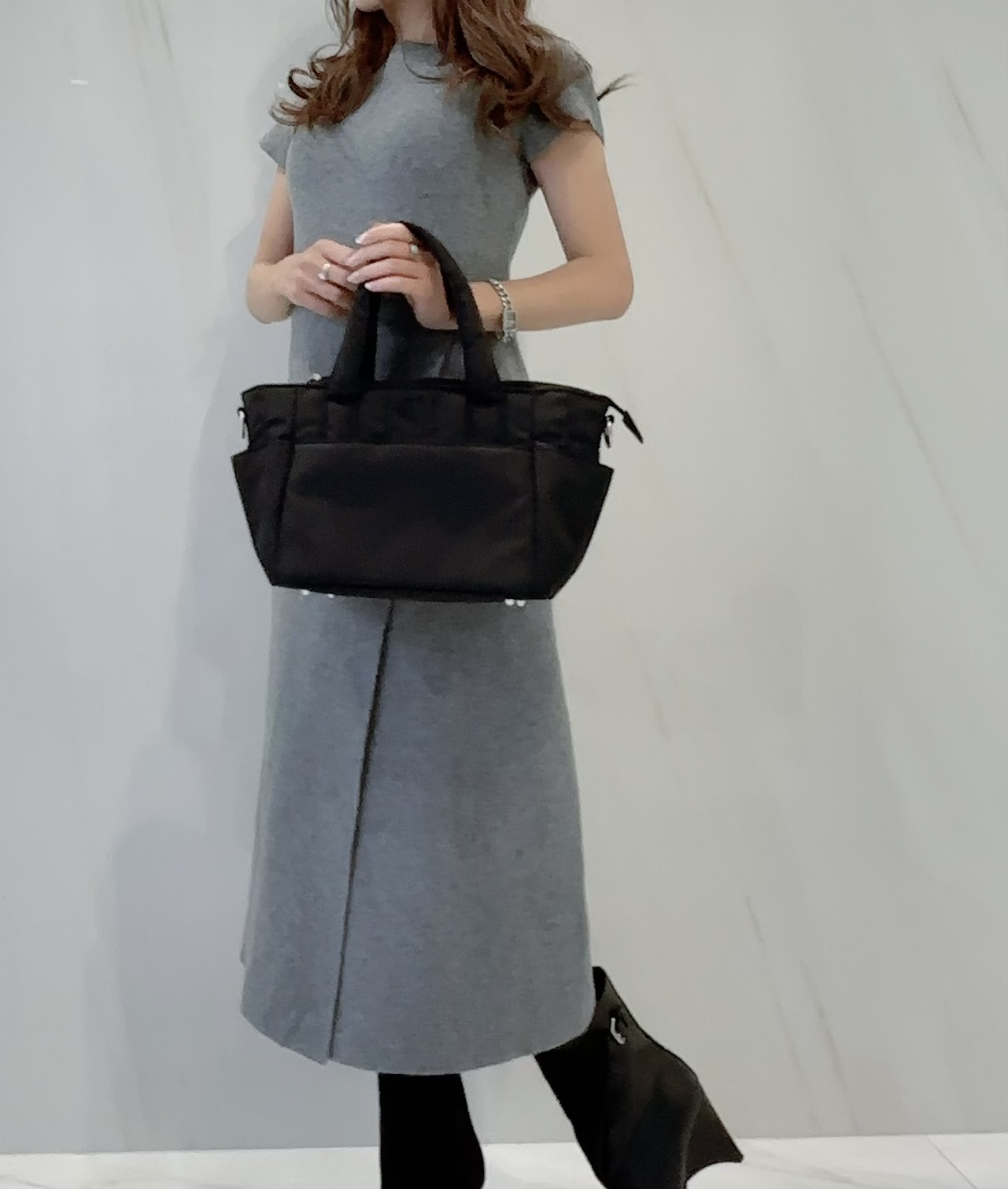 【selva secreta】Cushion TOTE BAG(black×black logo)