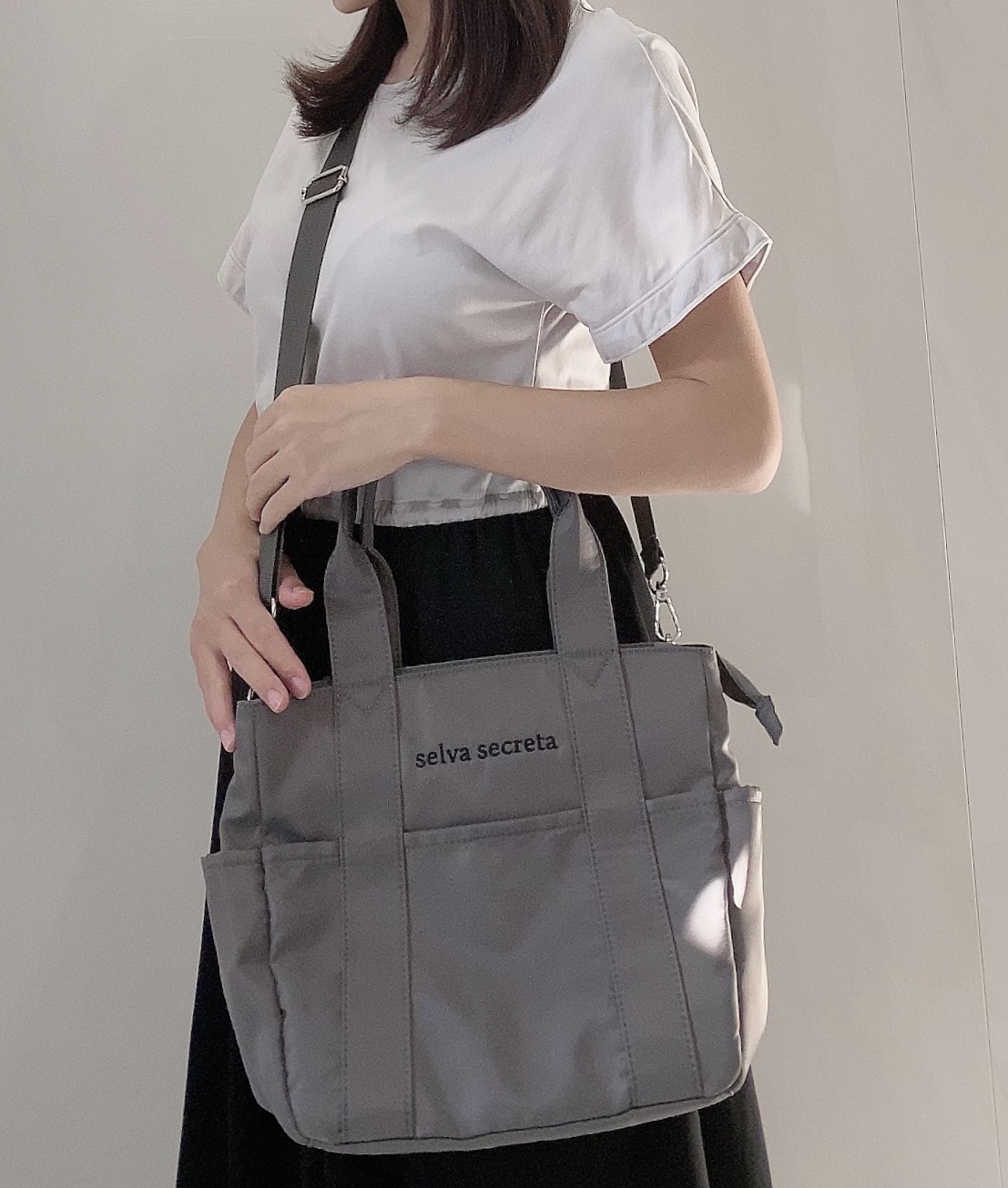 【selva secreta】useful TOTE BAG mini(gray)