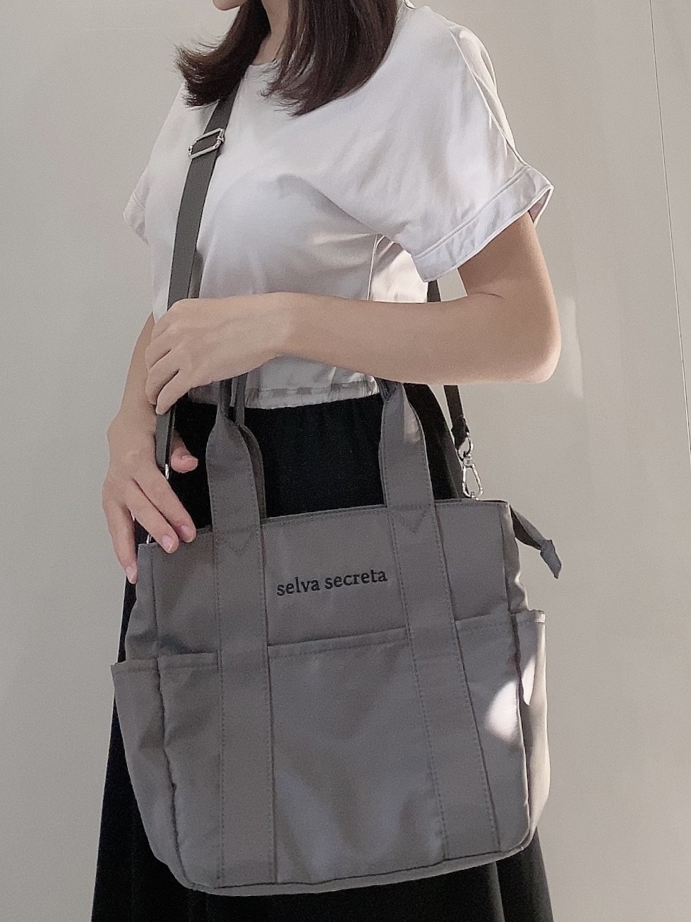 【selva secreta】useful TOTE BAG mini(gray)