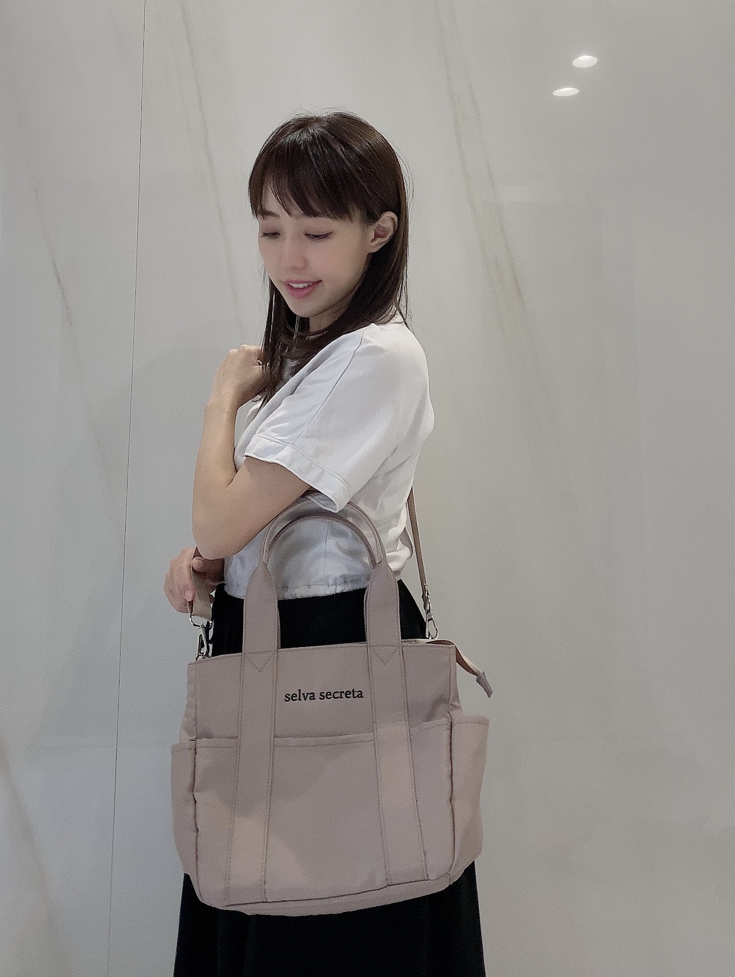 【selva secreta】useful TOTE BAG mini(light-beige)