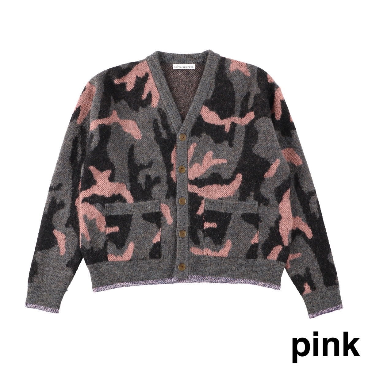 【selva secreta】MEN'S CAMOUFLAGE KNIT CARDIGAN