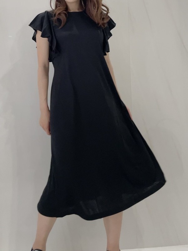 【selva secreta】FRILL Tshirt Dress(black)