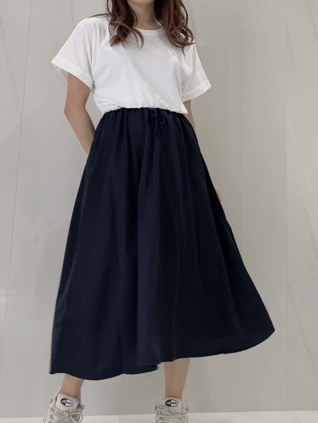 【selva secreta】CASUAL DRESS(white×navy)