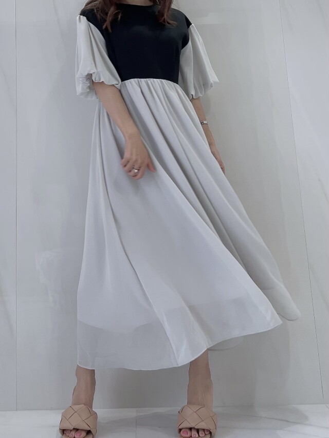 【selva secreta】Balloon sleeves DRESS(black)