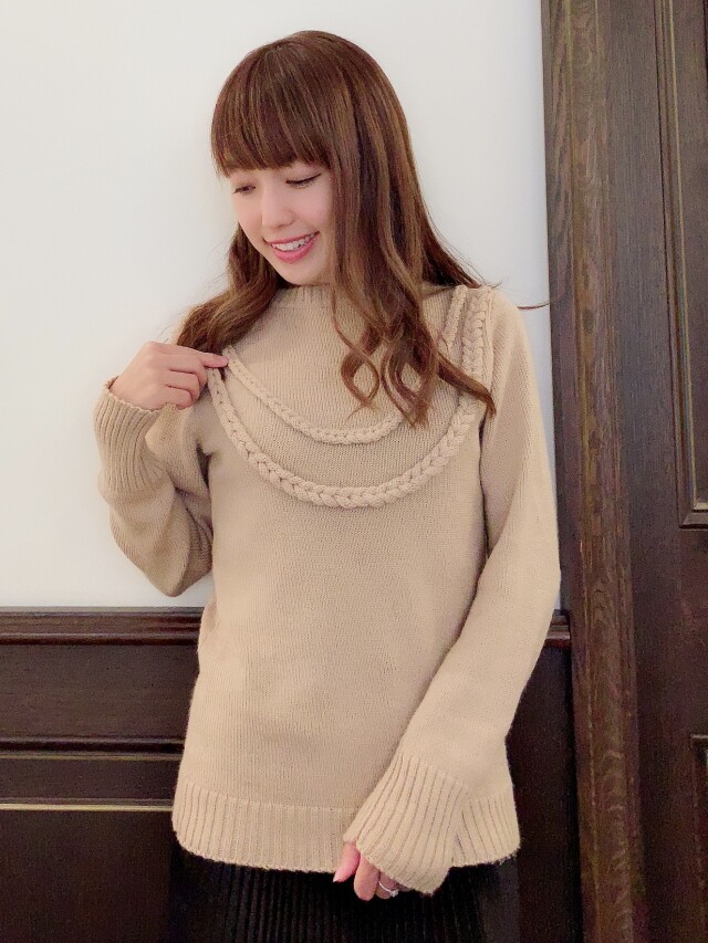 【selva secreta】ALPACA ROPE KNIT(beige)