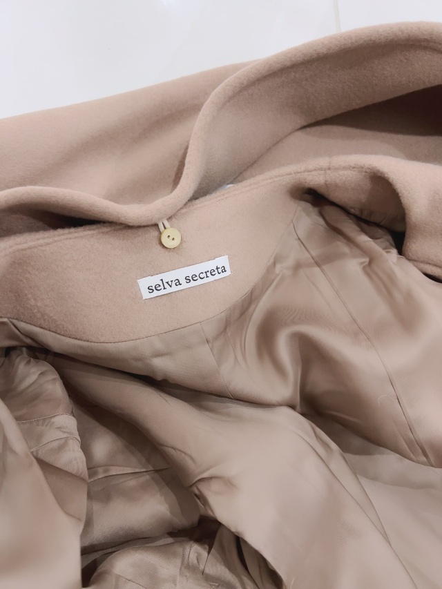 selva secreta】Scarf WOOL COAT(black)