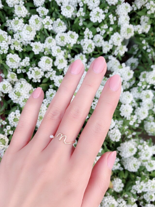 【selva secreta】Initials pearl ring