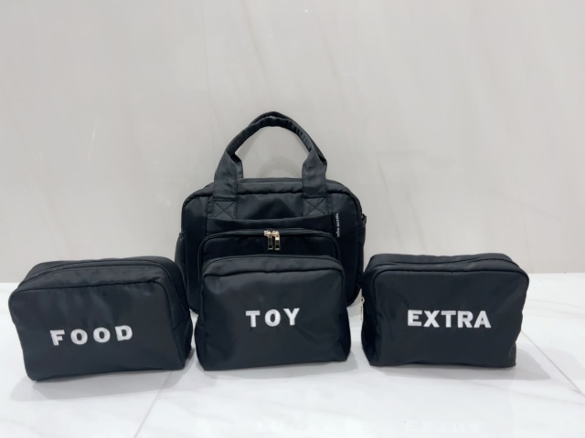 【selva secreta】Bucket tote bag with 3 pouches(black)