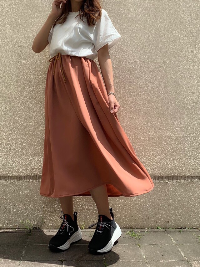 【selva secreta】CASUAL DRESS(white×apricot)