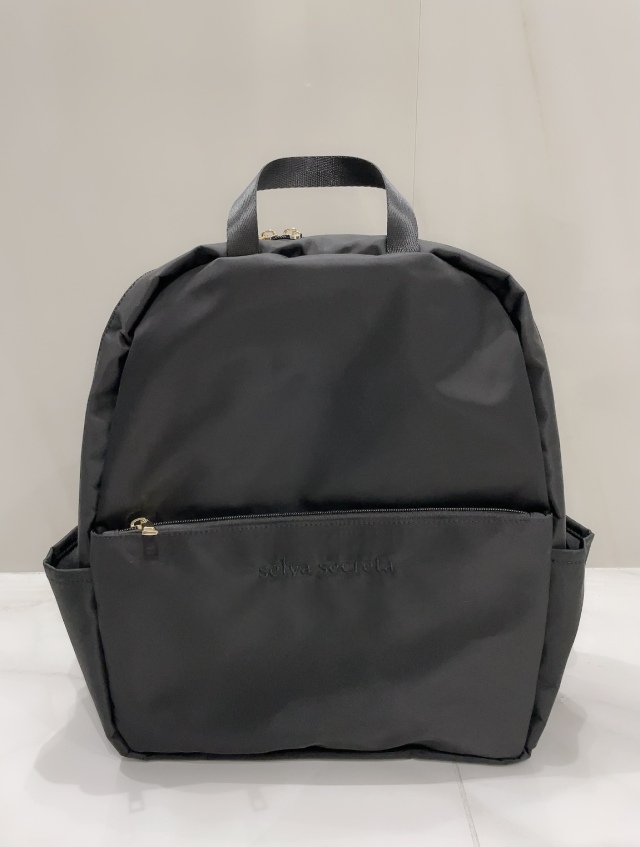 【selva secreta】RUCKSACK side pocket(black×black logo)