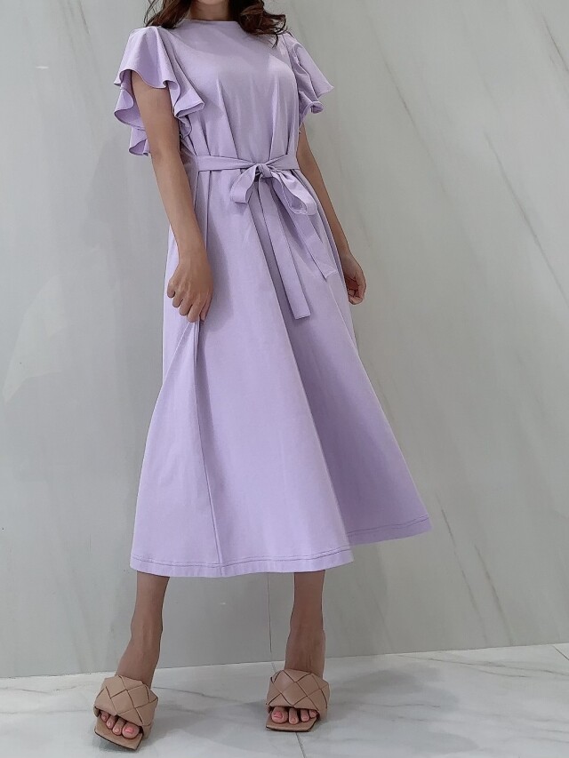 【selva secreta】FRILL Tshirt Dress(lavender)