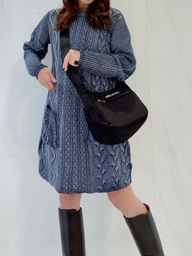 【selva secreta】極軽 Shoulder BAG(black×white logo)